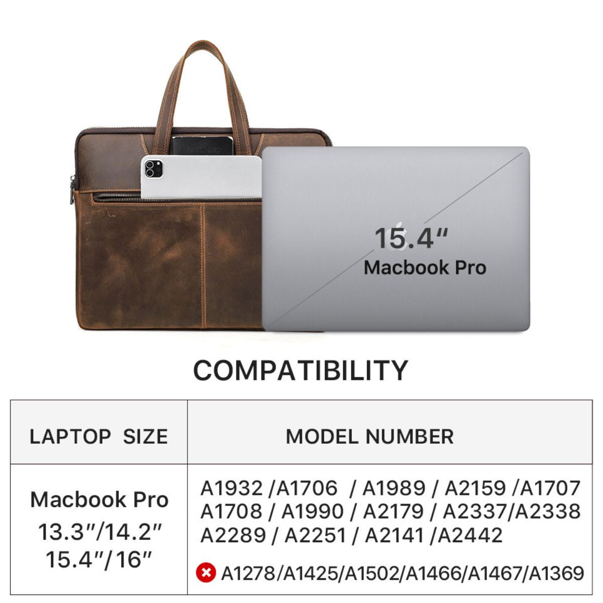 Geanta laptop 15inch din piele naturală Crazy Horse, slim, business, BUSY LDY & GTM® Legacy - coffe