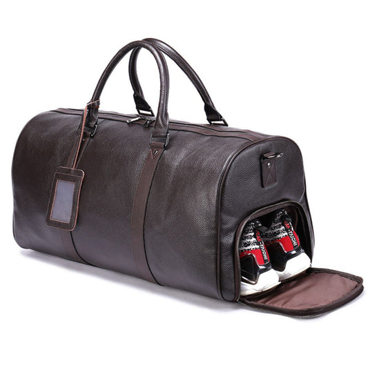 Geanta voiaj piele naturala barbati sala fitness unisex Nomad Busy Lady & Gentleman maro