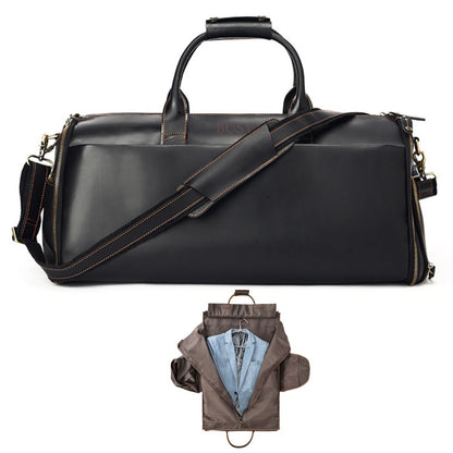 Geanta voiaj piele naturala sala avion business garderoba Atlas Busy Lady & Gentleman negru