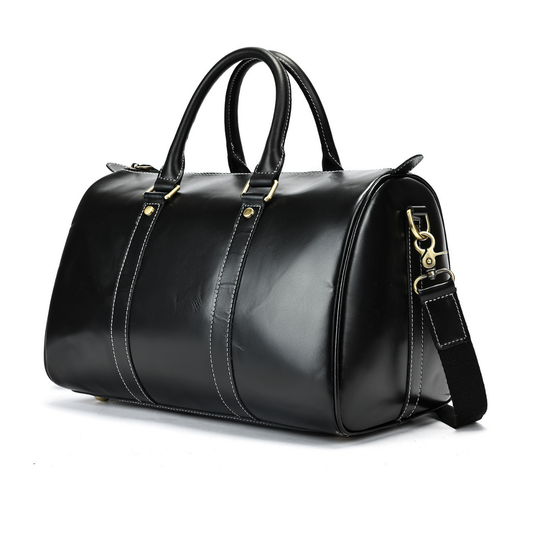 Geanta din piele naturala, Meta, Oil Black