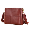 Geanta piele naturala dama umar mana elegant Caprice Busy Lady & Gentleman red wine