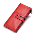 Portofel piele naturala dama RFID smartphone Gaya Busy Lady & Gentleman rosu