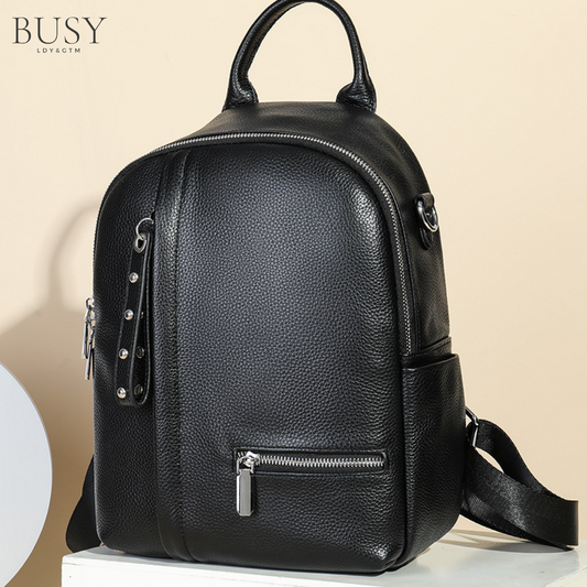 Rucsac dama piele naturala, Eclisse, Negru