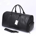 Geanta voiaj piele naturala sala fitness compartiment incaltaminte Nomad Busy Lady & Gentleman neagra